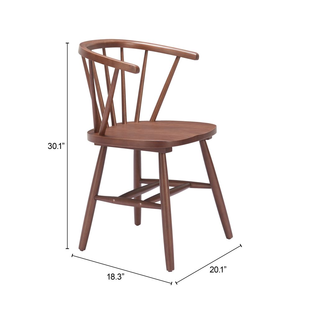 Bourges Walnut Dining Chair, Set (2)