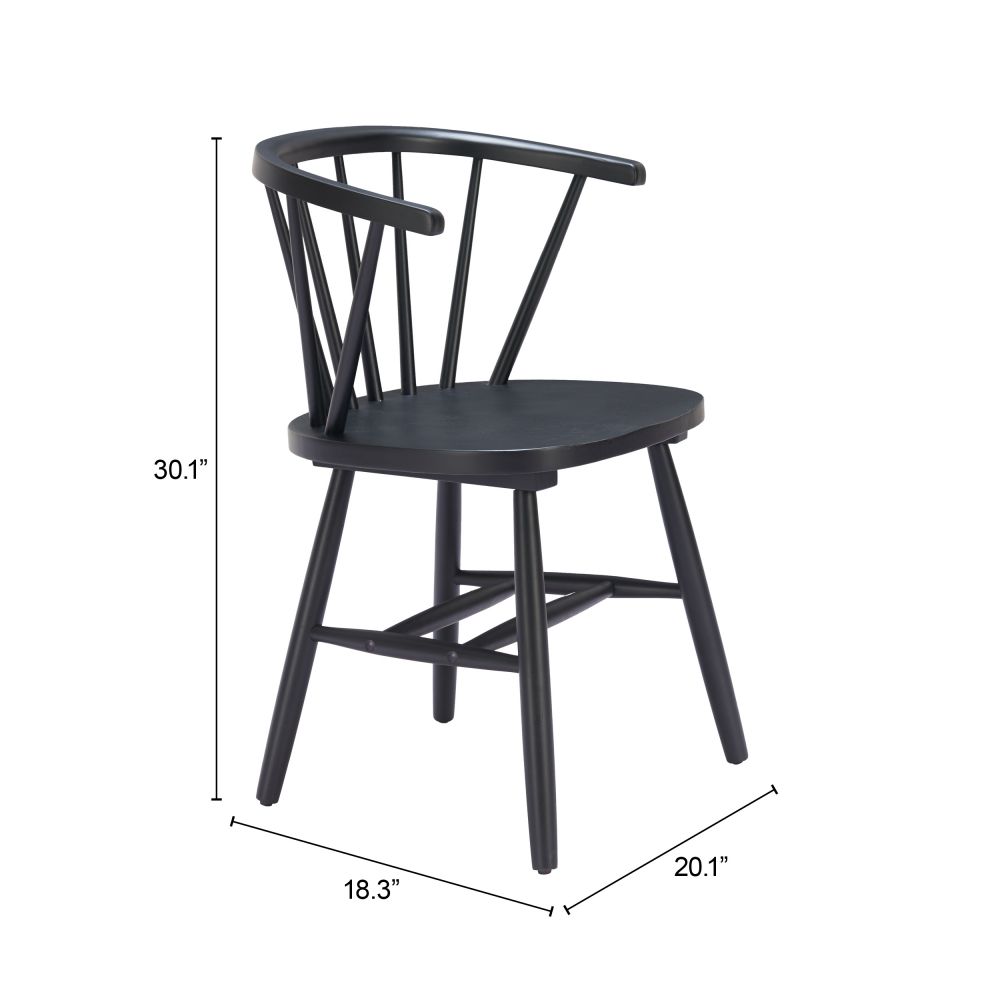 Bourges Black Barstool, Set (2)